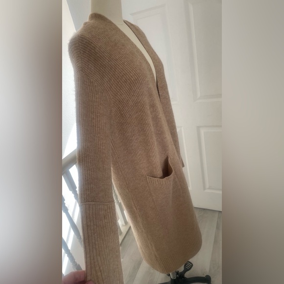 Vince Camuto Tan Open-Front long Cardigan - Picture 10 of 14